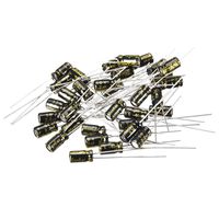 uxcell Aluminum Radial Electrolytic Capacitor with 2.2uF 50V 105 Celsius Life 2000H 4 x 7 mm Black 30pcs