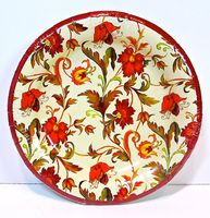 Designer Paper Plates,dessert/luncheon/salad,8x,coated,7.75"d (Mauve Petit Fleur)