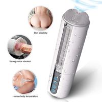 5 Sucking 10 Vǐbration Heating Thermostat Voice Sounding USB Charging Automatic Piston Cup Sucking 360° Rotating Electronic Massage Cup Male's Toy Scalp Massagers gegrewew Only Sold In Yuejun Store US
