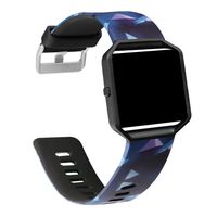 SKYLET for Fitbit Blaze Bands, Silicone Replacement Wristband with Metal Frame for Fitbit Blaze Smart Watch (No Tracker)[Pattern 8+ ONE Black Frame]