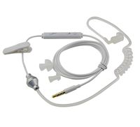 Bigstone 3.5mm Multifunctional Flexible FBI Anti-Radiation Air Tube Stereo Design Monaural Duct Earpiece Headset with Mic for All 3.5mm Phones Smartphones
