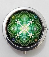 BlackKey Bohemian Pattern 3-Compartment Decorative Pocket Gift Box Case Organizer for Pill, Color 1 -2053