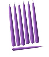 D'light Online Elegant Taper Premium Quality Candles, Hand-Dipped, Dripless and Smokeles - Set of 12 Individually Wrapped (12 Inch, Lavender)