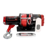 X-BULL 12V 4500LBS Synthetic Rope Electric Winch for Towing ATV/UTV Off Road with Mounting Bracket Wireless Remote Control