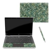 MightySkins Skin Compatible with HP Pavilion x360 14" (2018) - Marble Swirl | Protective, Durable, and Unique Vinyl Decal wrap Cover | Easy to Apply, Remove, and Change Styles | Made in The USA