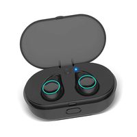 True Wireless Earbuds Bluetooth 5.0 Headphones,Sports in-Ear TWS Stereo Mini Headset w/Mic Extra Bass IPX5 Waterproof Instant Pairing 30H Battery Charging Case HiFi Update Earphones (Black)