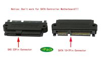 zdyCGTime SAS 22 Pin to 7 Pin + 15 Pin SATA Hard Disk Drive Raid Adapter with 15 Pin Power Port