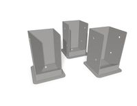 New England Arbors VA80207 Pergola Bolt Kit 3 Pack Surface Mount Bracket, Steel