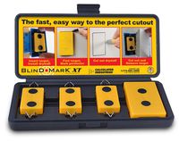 Calculated Industries 8105 Blind Mark Drywall Electrical Box Cutout Tool - Powerful Rare-Earth Magnetic Targets (3) and Locator Kit