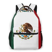 School Daypack Backpack, Large Capacity Rucksack for Camping Picnic Bicycle, Mexico Flag Cool Eagle Camping Outdoor Backpack for Women Men, Back To School Gift