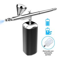 ROADTEC Upgraded Airbrush Kit with Air Compressor, Portable Cordless Auto Airbrush Gun Kit, Rechargeable Handheld Airbrush Set for Makeup, Cake Decor, Model Coloring, Nail Art, Tattoo, Black