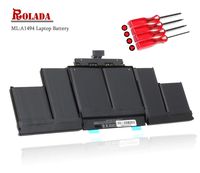 ROLADA A1494 Laptop Battery Replacement for MBP 15 inch Retina A1398 (Late 2013 & Mid 2014), fit Retina ME293 ME294 with Screwdrivers