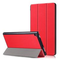 Haluoo Case for All-New Amazon Kindle Fire HD 8 (6th, 7th and 8th Generation, 2016, 2017 and 2018 Release) - Slim Folding Stand Cover for Fire HD 8 (Auto Wake/Sleep) (Red)