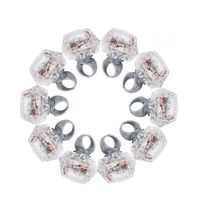 ROUNDSQUARE Bachelorette Party Light Up Rings Engagement Diamond Rings - 10 Packs