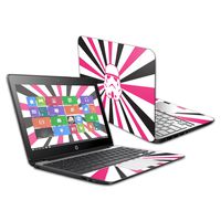 Mightyskins Skin Compatible with Hp Chromebook 11 G5 11.6" - Pink Star Rays | Protective, Durable, and Unique Vinyl Decal Wrap Cover | Easy to Apply, Remove, and Change Styles | Made in The USA