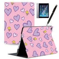 LJX iPad 7th Generation 10.2" 2019 Case Snoopy Cute Cartoon Cover PU Leather Stand Protection Smart Auto Sleep/Wake Shell Compatible for Apple iPad 10.2 inch 2019#N