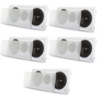 Acoustic Audio CC6 In-Wall 6.5" Left Center Right 5 Speaker System 1500W CC6-5S