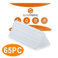 65 Count Hot Glue Sticks Clear Mini Size 4" Length x 0.28" Diameter Compatible with Industrial Glue Guns No Ordor,Good Adhesion,Few Bubble,Quickly Melting Meeting Your DIY Needs