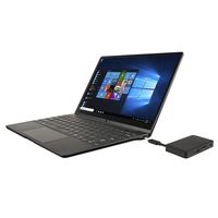 Nuvision Encite Book 12 Plus Slim Design Windows 10 Laptop, 12.5 Inch QHD IPS Display 2560 x 1440, Intel Celeron N3350, 4GB RAM, 64GB Storage, Including Type-C Hub and Fingerprint ID, Black (Renewed)