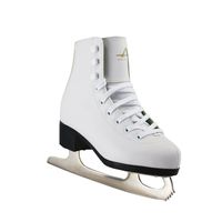 American Athletic Shoe Girl's Tricot Lined Ice Skates, White, 3