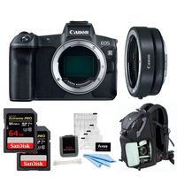 Canon EOS R Mirrorless Digital Camera Body w/Canon Mount Adapter EF-EOS R & 128GB SD Card Advanced Photo & Travel Bundle