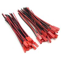 Mecion 2 Pin Silicone Male Female Connector Plug JST 100mm Wires Cables for LED Lamp Strip RC Toys Battery Pack of 20 Pairs