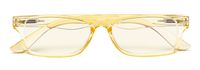 Anti Blue Rays UV Protection,Ladies Reduce Eyestrain Computer Reading Glasses(Yellow) +0.5