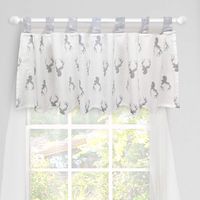 Brandream Window Valance Cotton Curtain for Baby/Toddler/Kid Bedroom Bath Laundry Living Room Decor, Woodland Deer Head Pattern