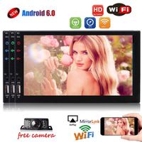 Backup Camera included! EinCar Android 6.0 Car Radio Stereo Double Din 7 inch Capacitive Touch Screen in Dash GPS Navigation Bluetooth USB SD Audio Video Player + External Mic + Remote Control