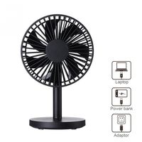 HIOTECH Mini USB Desk Table Fan Personal Portable & Quiet Small Fans for Desk Home Office Vehicle (Black)