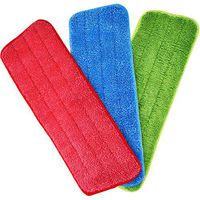 Shappy 3 Pieces Mop Microfiber Cleaning Pads Replacement Heads for Spray Mops and Reveal Mops Washable 16.5 x 5.5 Inch