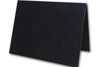 Blank Colorful Place Cards Tent Cards | Size 3.5" x 5" Flat 2.5" x 3.5" Folded (50, Black)