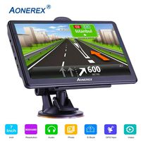 car Navigation 7 inch Touch Screen + 8GB Voice Prompt GPS Navigation System Built-in Lifetime Maps,Advanced Lane Guidance and Spoken Turn-by-Turn Directions