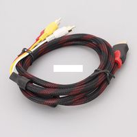 NEW 5 Feet 1080P HDTV HDMI Male to 3 RCA Audio Video AV Cable Cord Adapter