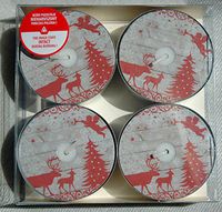 TEALIGHTS - Christmas Animals in Scandinavian Forest, Christmas Tree, Angel Unscented - LARGE - 4 pcs- ∅2.36″