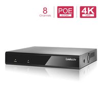 lookcctv 4K 8 Channel POE NVR (1080p/3MP/4MP/5MP/6MP/8MP/4K) Network Video Recorder Support P2P Cloud Quick QR Code Scan Easy Remote View,4K Output, Motion Detection Email Alert