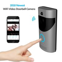 KAMRE Smart Wireless Video Doorbell, HD 720P Home Security Camera with Free Cloud Services/166° Wide Angle/Real-Time Two-Way Talk and Video/PIR Motion Detection/Night Vision, Built-in Two Batteries