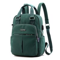 Backpack Purse For Women Men with USB Charging Port Laptop Rucksack Travel Shoulder Bag (Green)
