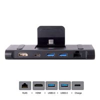 CY USB 3.1 Type-C USB-C Dock Station to HDMI & Two 3.0 Hub & Ethernet & Power for S8 S9 Mate10 P20