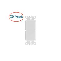 Kenuco Decora Wall Plate Keystone Insert (20 Pack, Blank)