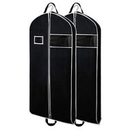 Zilink Garment Bags Suit Bag for Travel 43-inch Breathable Suit Garment Cover with Clear Window and ID Card Holder for Suite, Dresses, Coats, Set of 2