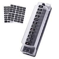 MICTUNING 12-Way Blade Fuse Block with Cover Fuse Box Holder for Vehicle Boat Marine