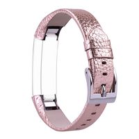 For Fitbit Alta Leather Band, For Fitbit Alta HR Band Leather, Rosa Schleife Fitbit Fitness Watch Band Leather Smart Watch Adjustable Replacement Band with Connectors for Fitbit Alta/Alta HR (Black)