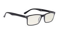 Fashion Computer Glasses for Blocking UV Rays Anti Blue Glare,Blue Light Filter Computer Reading Eyeglasses with Spring Hinges (Black, 1.00)