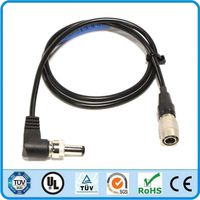 Gimax Recorder Zoom F8 Power Cable for ZAXCOM Sound Devices 688 644 633 DC 5.52.5 With Lock to HRS Hirose 4 pin Male Cable - (Color: 70cm)