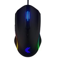 KINESIS Gaming Vektor RGB Mouse - Wired Adjustable to 5000 DPI - 6 Programmable Buttons - Dual-Zone RGB Lighting - Contoured Shape and Rubber Side Grips