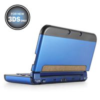 TNP New 3DS Case (Navy Blue) - Plastic + Aluminium Full Body Protective Snap-on Hard Shell Skin Case Cover for New Nintendo 3DS 2015 - [New Modified Hinge-less Design]