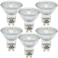 25 Watt Replacement Bulb for Candle Warmer, 6 Packs Scentsy Bulbs, NP5 Replacement Bulbs, GU10 Halogen Light Bulbs, Dimmable - MR16 Light Bulb with Glass Cover, 120 Volt (Warm White)