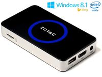 ZOTAC ZBOX P series Mini PC Intel Quad Core Atom Z3735F , DDR3L 1333 MHz 2GB Memory, 32GB internal SSD, Pocket-sized, 4.6 x 2.6 x 0.8 inches. (ZBOX-PI320-W2) (Renewed)