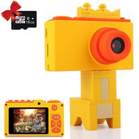 MAGENDARA Kids Camera Digital Cam for Girls Rechargeable Child Video Recorder with 16GB SD Card 12MP HD 1080P 2 Inch Screen for 3-12 Year Old Boys Toddler (Orange)